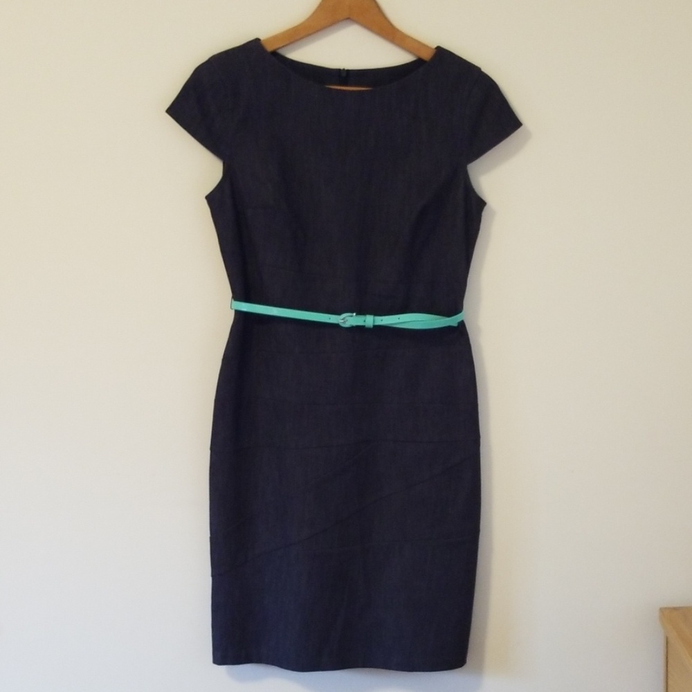 Alyx "denim" dress with mint belt
